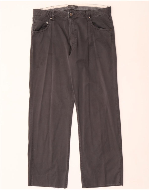 Gerade Freizeithose für Herren von Zara, EU 48, XL, B38, L31, graue Baumwolle