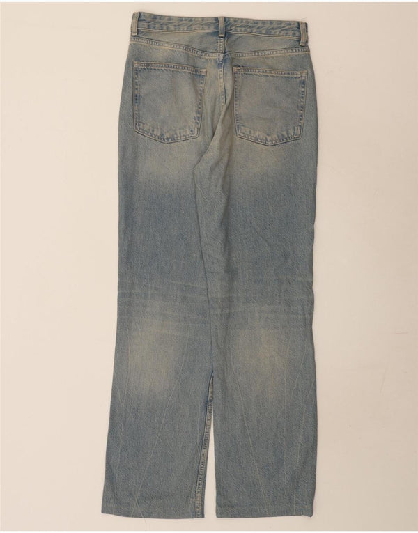 Zara Damen-Jeans mit hoher Taille, gerade, EU 40, mittelgroß, W30, L31, blaue Baumwolle