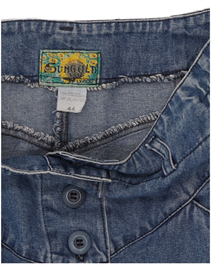 Vintage Damen Jeansrock IT 44 Medium W28 Blaue Baumwolle