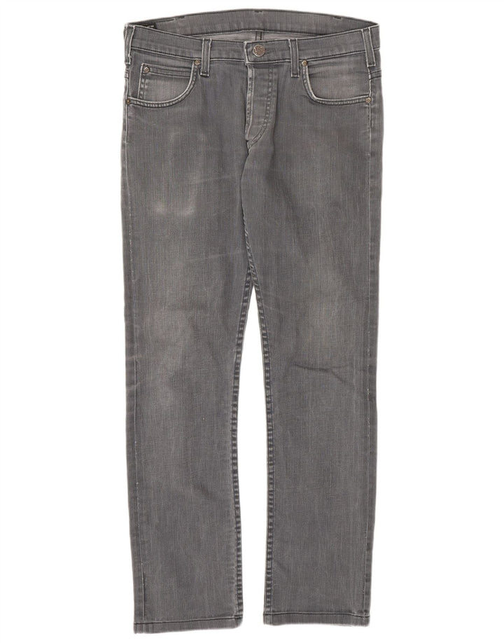 Lee Herren Powell Slim Jeans W30 L29 Graue Baumwolle
