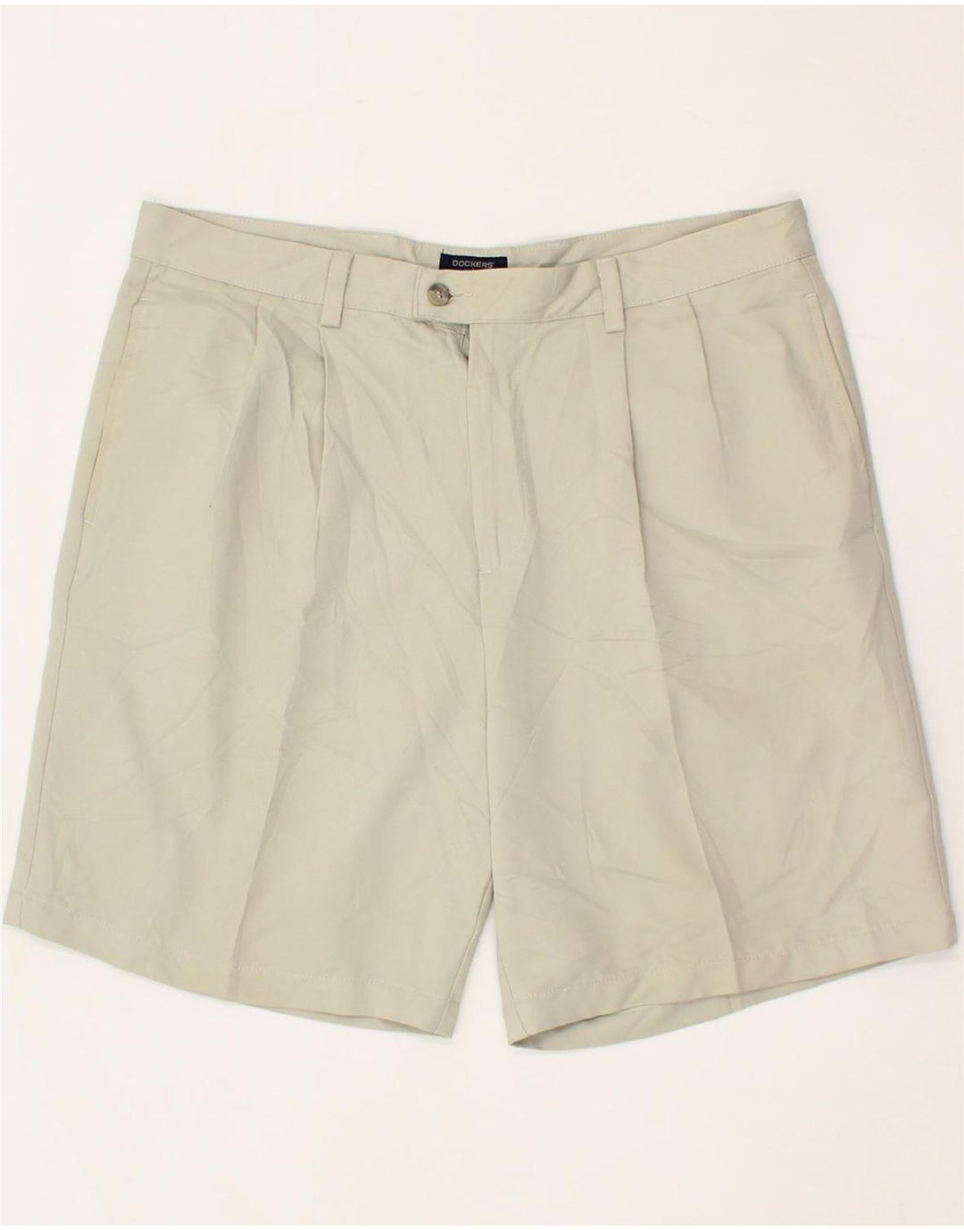 DOCKERS Mens Pegged Chino Shorts W36 Large Off White Polyester Vintage Dockers and Second-Hand Dockers from Messina Hembry 