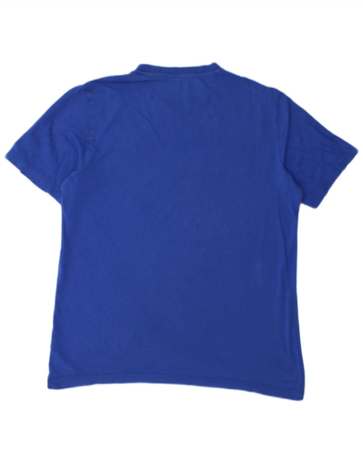 Adidas Herren Grafik-T-Shirt aus mittelblauer Baumwolle