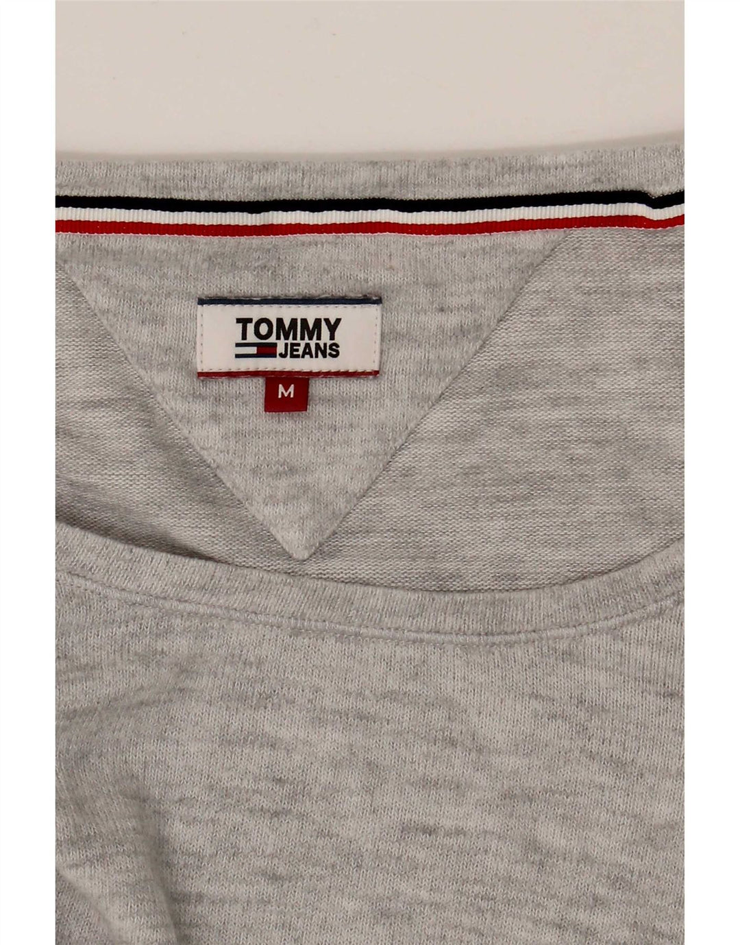 Tommy Hilfiger Damen Top Langarm UK 12 Mittelgrau meliert