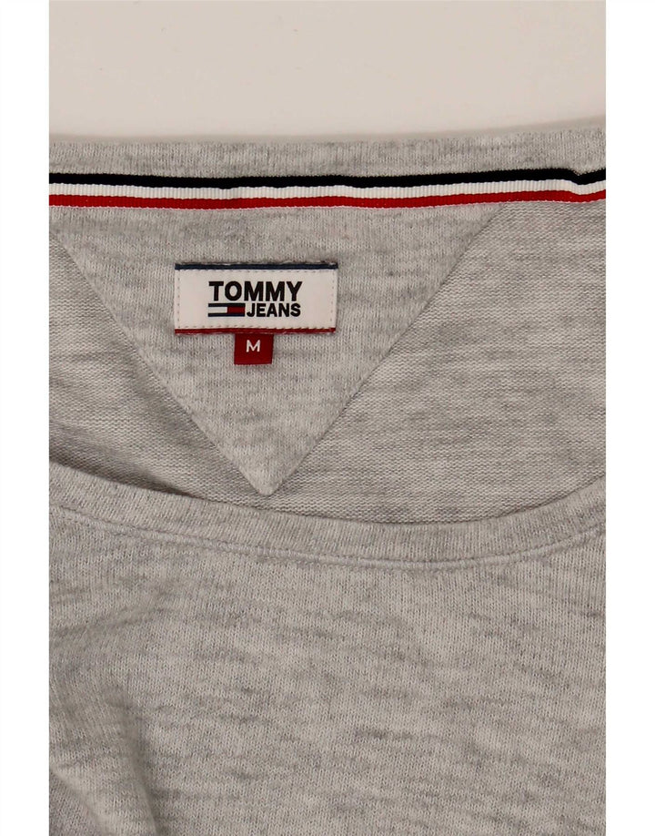 Tommy Hilfiger Damen Top Langarm UK 12 Mittelgrau meliert