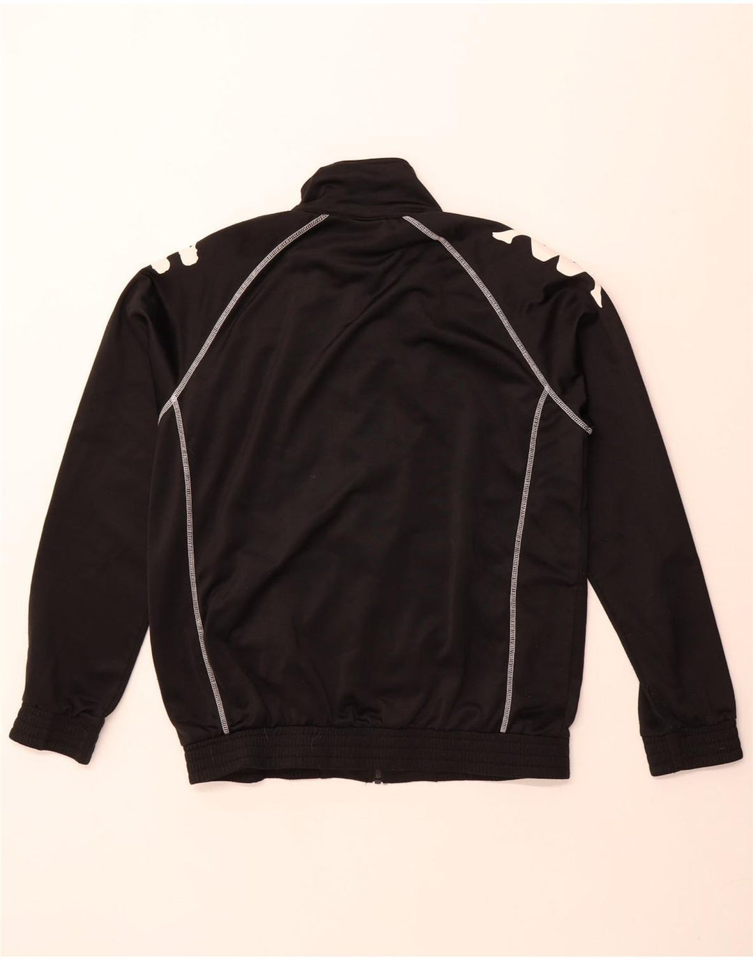 Kappa Herren-Trainingsanzugoberteil mit Grafik, Mittelschwarzes Polyester