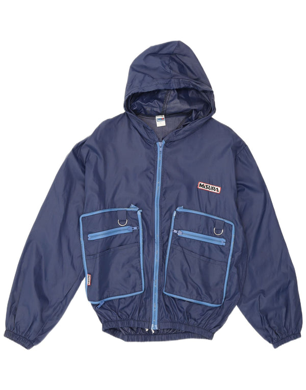 Misura Herren-Regenjacke mit Kapuze, UK 38, mittelmarineblau, Polyamid