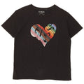 Guess Damen Übergroßes Grafik-T-Shirt-Oberteil UK 6 XS Schwarz