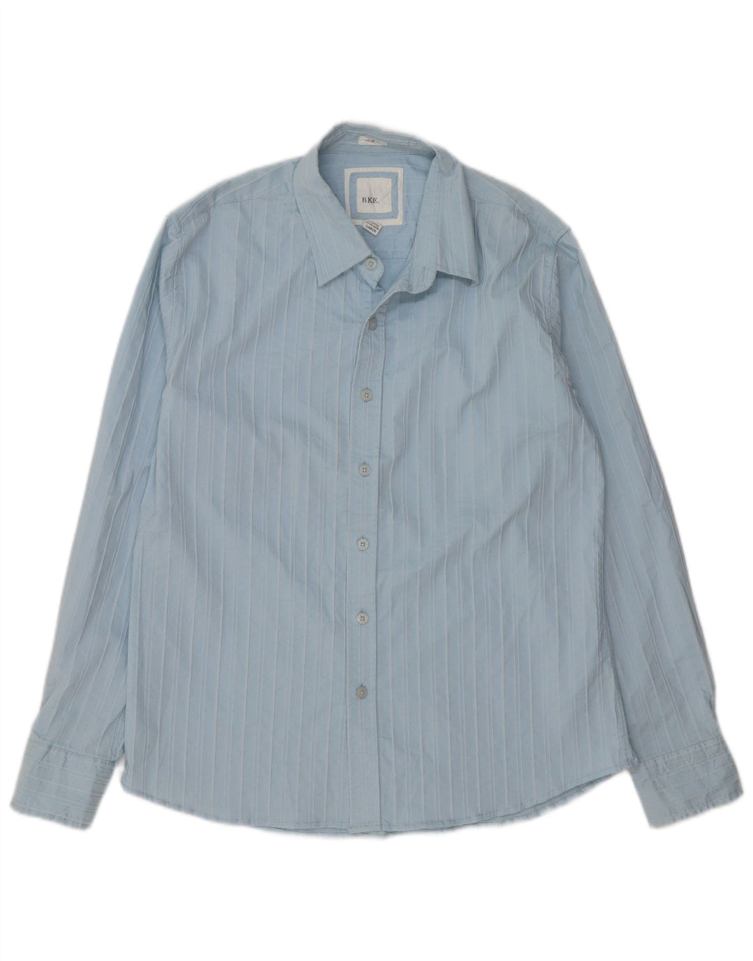 BKE Herren-Slim-Fit-Hemd, groß, blau gestreift, Baumwolle