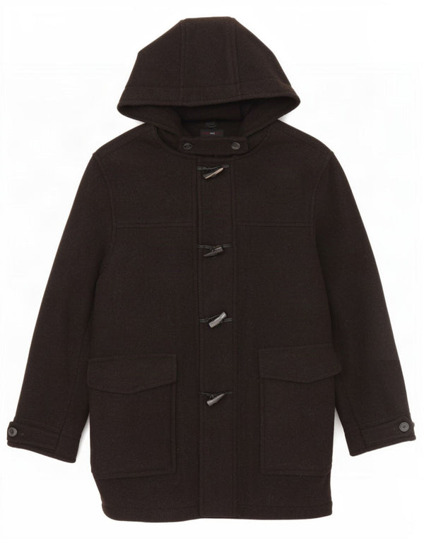 Butler & Webb Herren-Dufflecoat mit Kapuze, UK 42, XL, braune Wolle