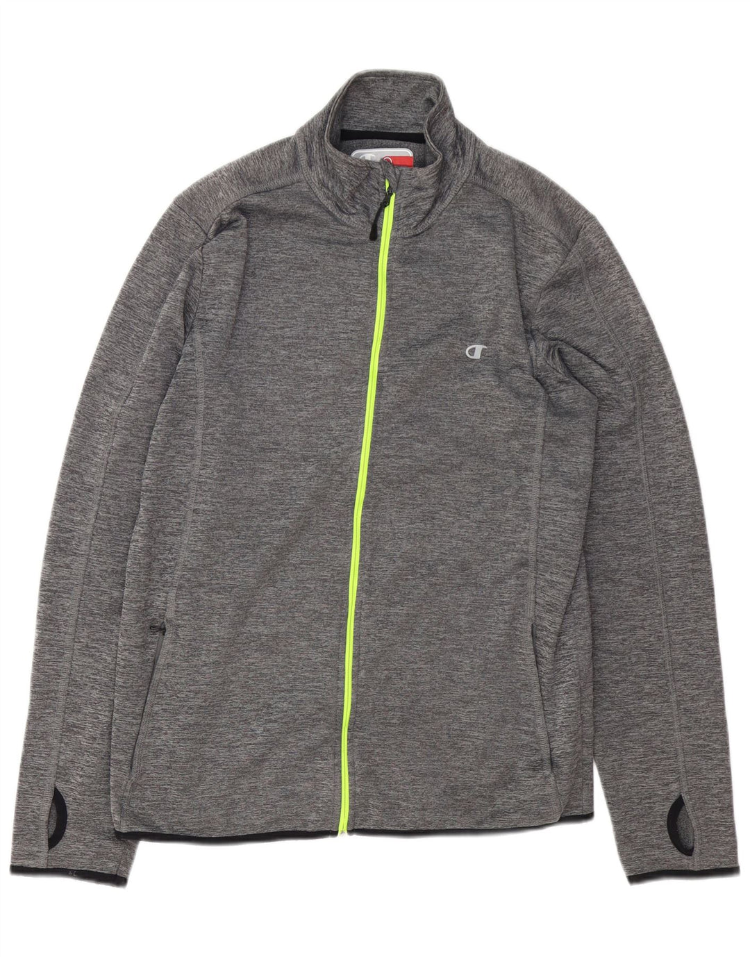 Champion Herren-Trainingsanzug-Top-Jacke, großes grau geflecktes Polyester