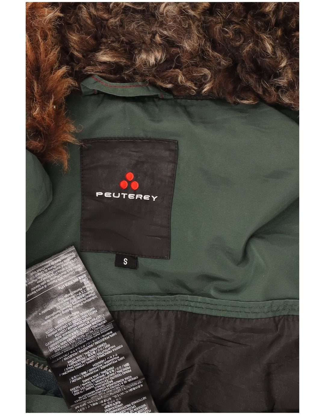 PEUTEREY Herren Wattierte Jacke UK 36 Small Grün Polyamid