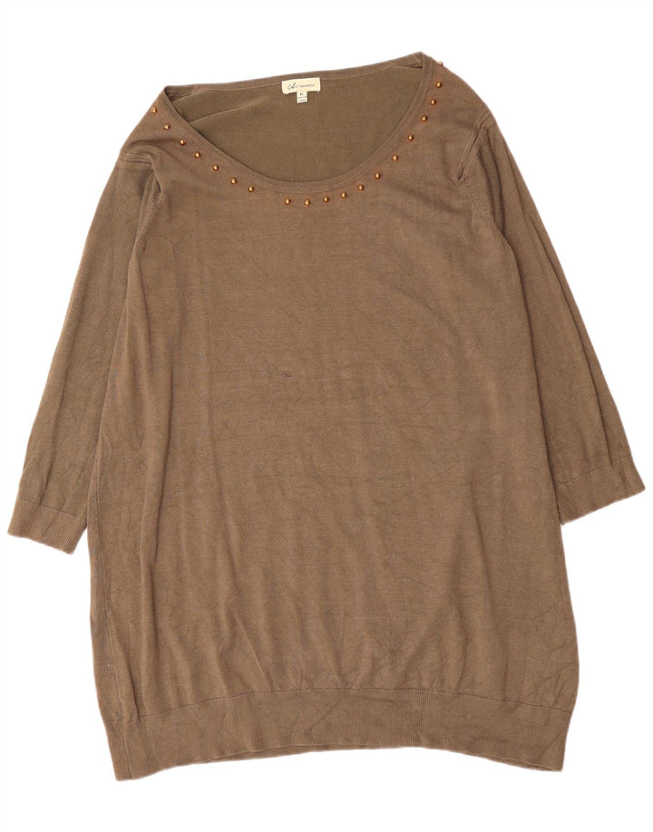 MARKS & SPENCER Damen Autograph Pulloverkleid UK 18 XL Graue Viskose