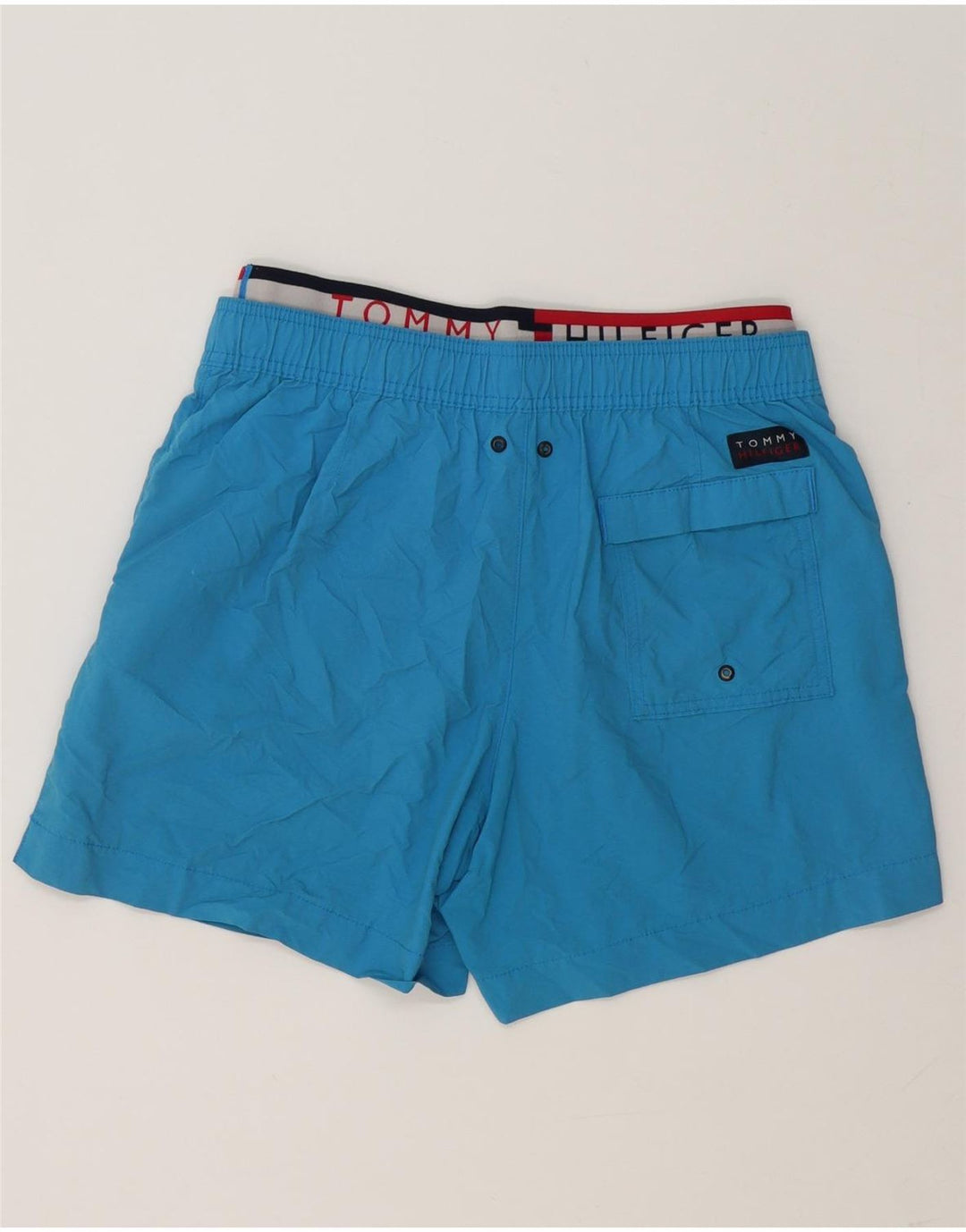 Tommy Hilfiger Herren-Badeshorts mit Grafik, Mittelblau, Farbblock