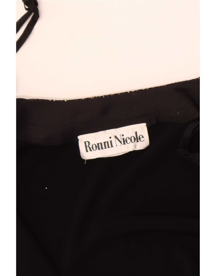 Ronni Nicole Offene Blazer-Jacke für Damen, UK 12, mittelbraun gefleckt