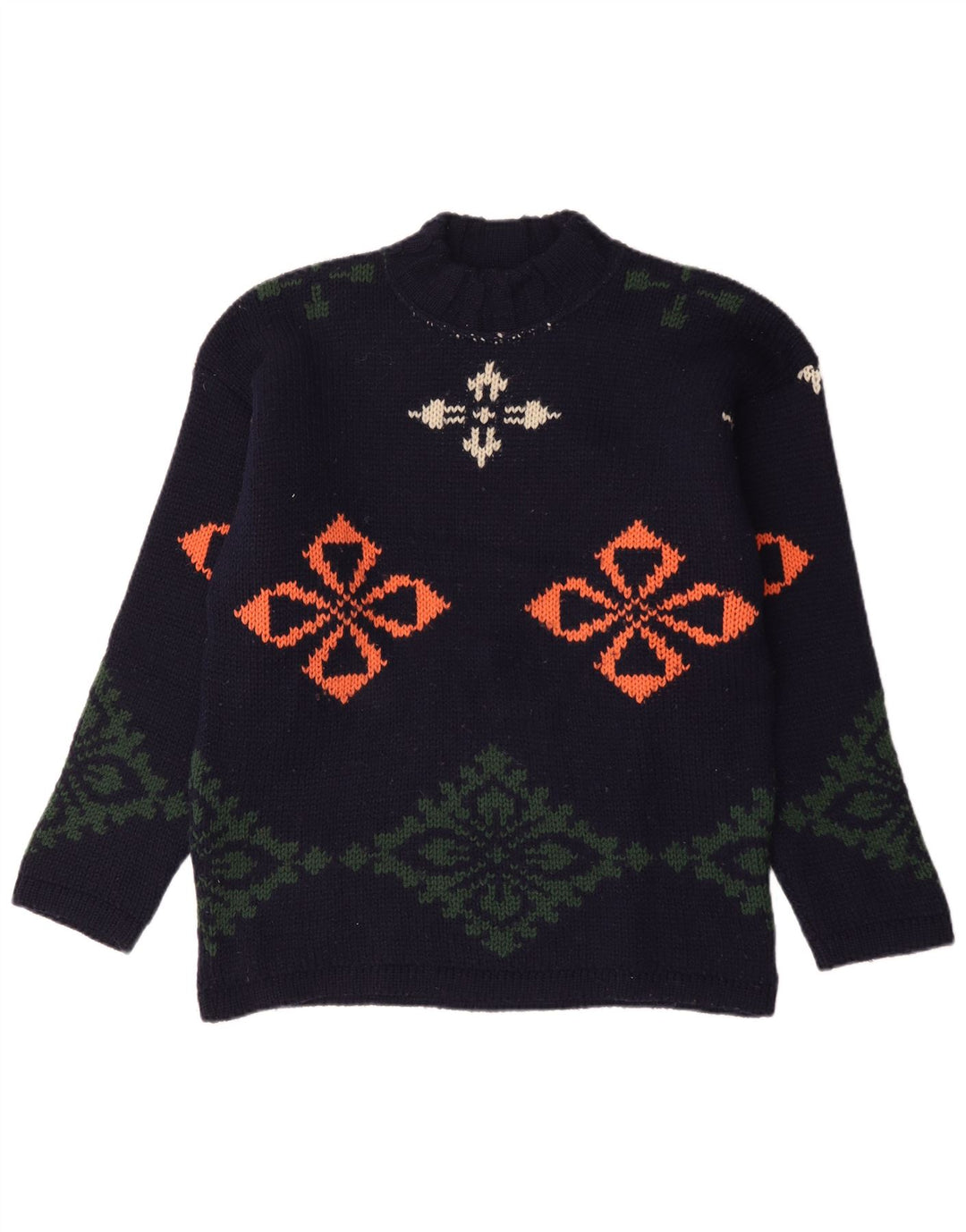 Foxhound Herren-Pullover mit Rollkragen, groß, Marineblau mit Blumenmuster