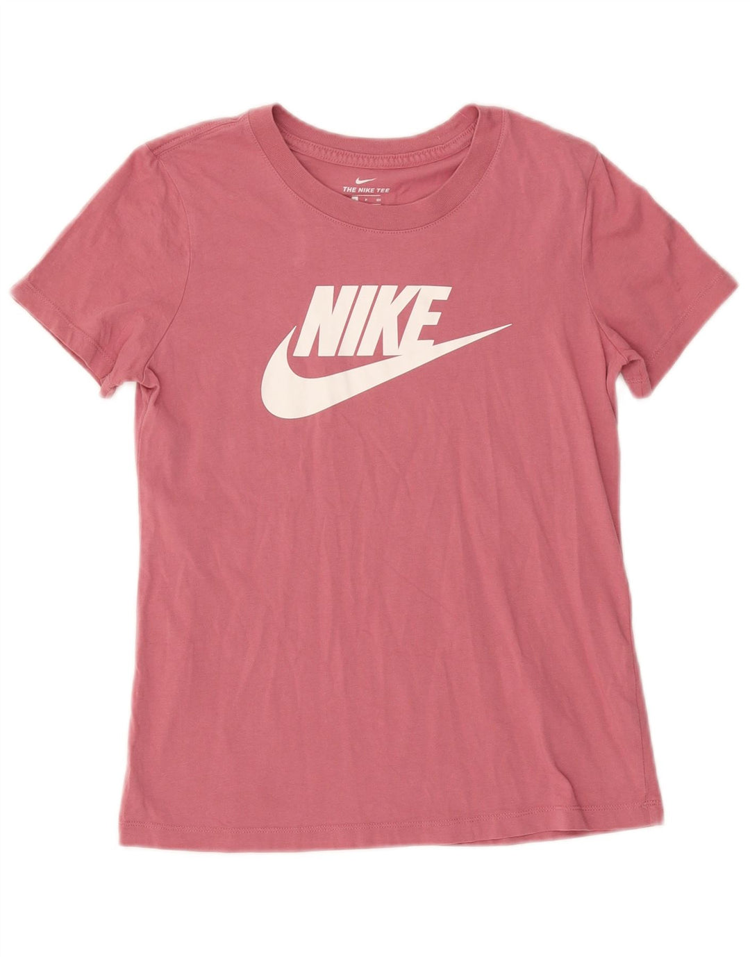 NIKE Damen Grafik-T-Shirt Top UK 10 Small Rosa Baumwolle