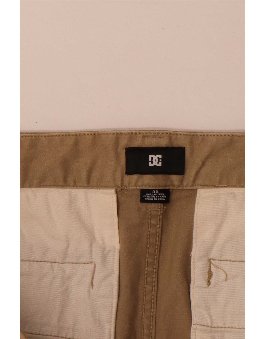 DC Herren Chinoshorts W36 Large Beige Baumwolle