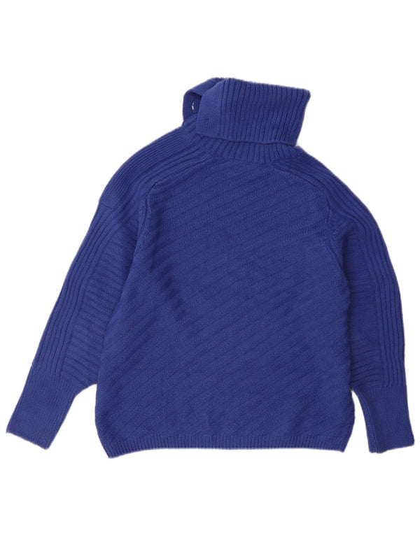 Marks & Spencer Rollkragenpullover für Damen, Gr. 10, Small, Blau, Acryl