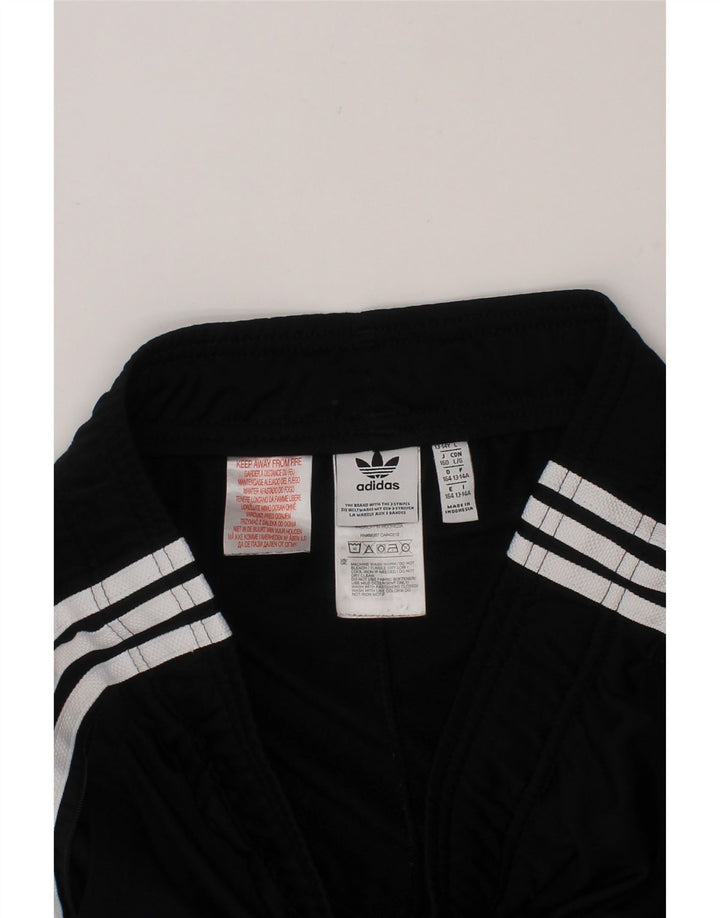 ADIDAS Boys Tracksuit Trousers Joggers 13-14 Years  Black Polyester Vintage Adidas and Second-Hand Adidas from Messina Hembry 