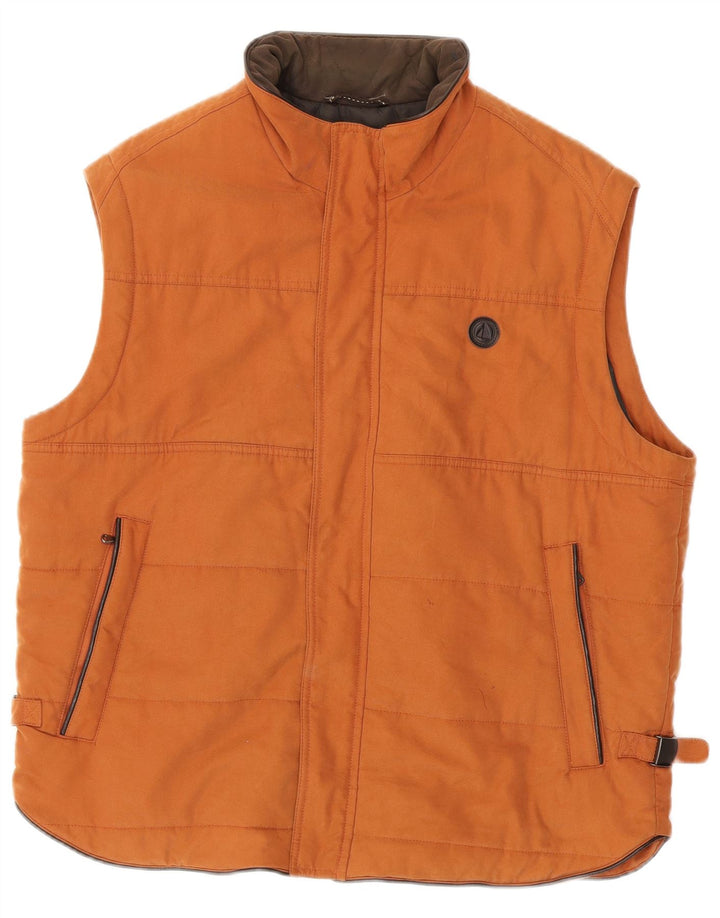 IVY OXFORD Herren Wattierte Weste IT 54 2XL Braunes Polyamid