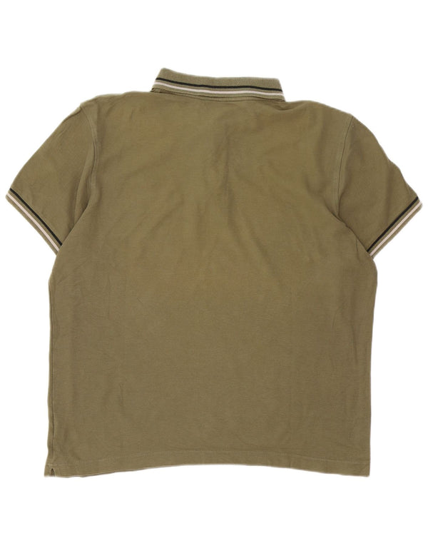 Lotto Herren-Poloshirt XL, Khaki, gestreift, Baumwolle