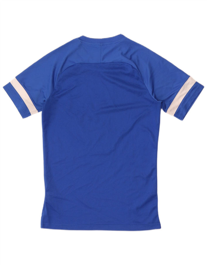 NIKE Herren Dri Fit T-Shirt Top Small Blau Colourblock Polyester