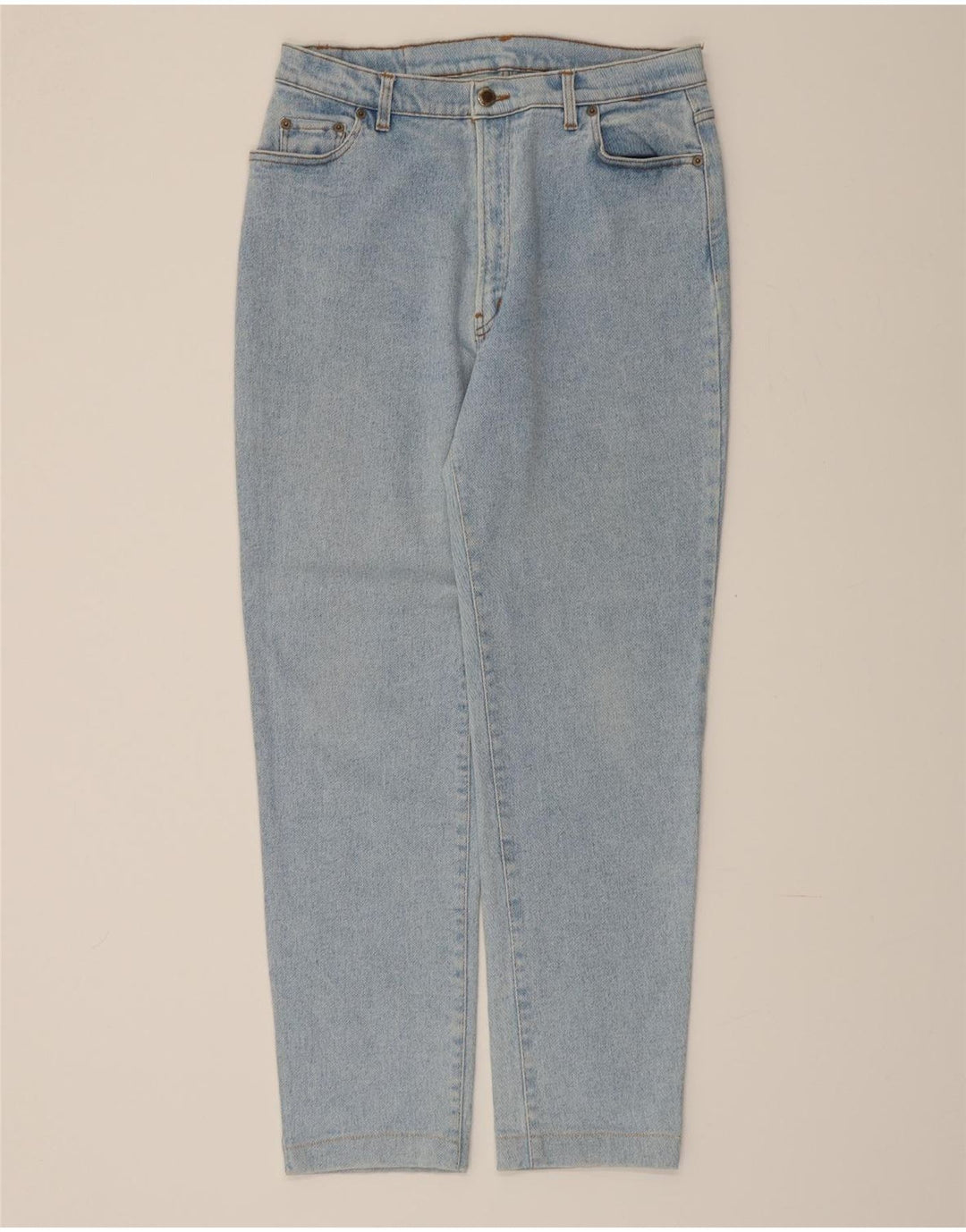 VINTAGE Womens Tapered Jeans IT 42 Medium W32 L27 Blue Cotton Vintage Vintage and Second-Hand Vintage from Messina Hembry 