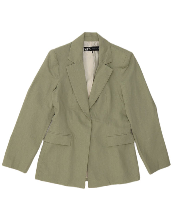 Zara Damen offene Blazerjacke UK 6 XS Grün
