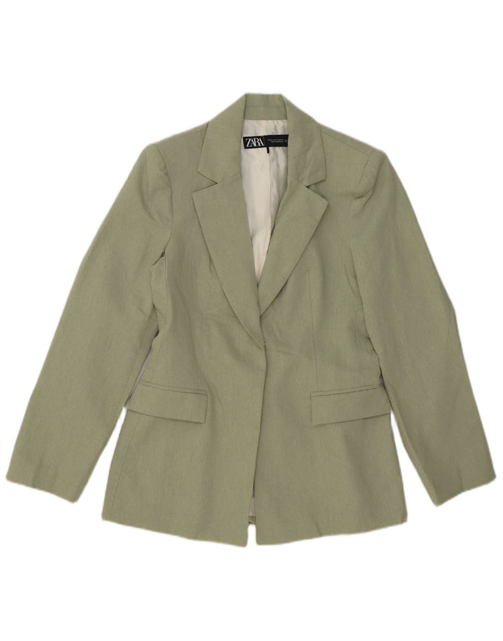Zara Damen offene Blazerjacke UK 6 XS Grün