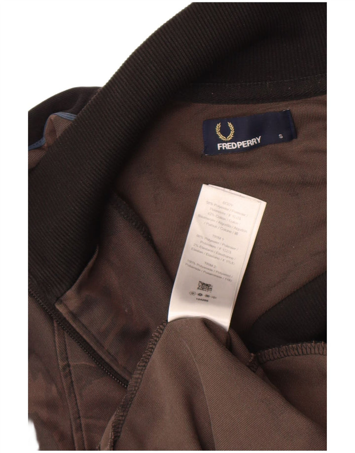 Fred Perry Herren-Trainingsanzug, Oberteil, Jacke, klein, braun, Camouflage-Polyester