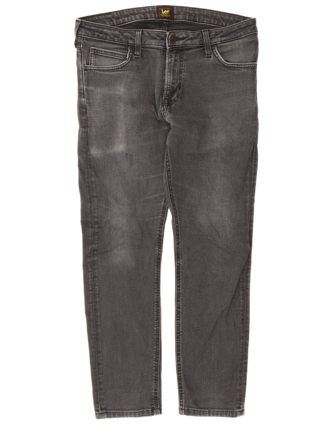 Lee Damen Skinny Jeans W33 L27 Graue Baumwolle