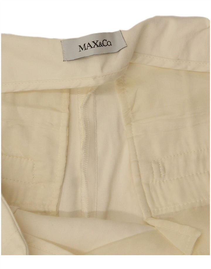 Max & Co. Tapered Cropped-Hose für Damen, W28, L25, gebrochenes Weiß