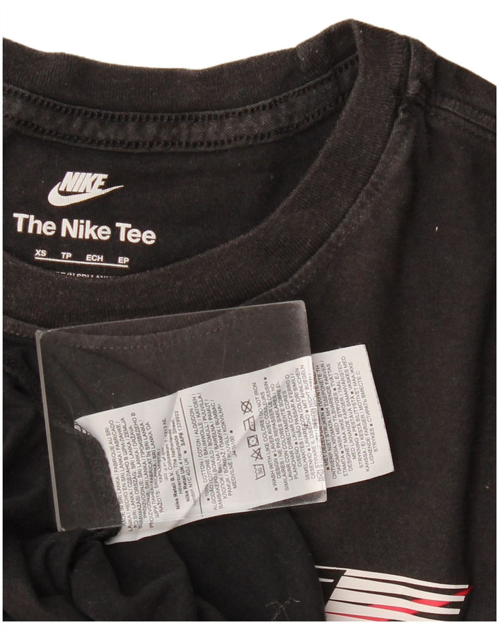 Nike Herren-T-Shirt mit Grafik, XS, schwarze Baumwolle