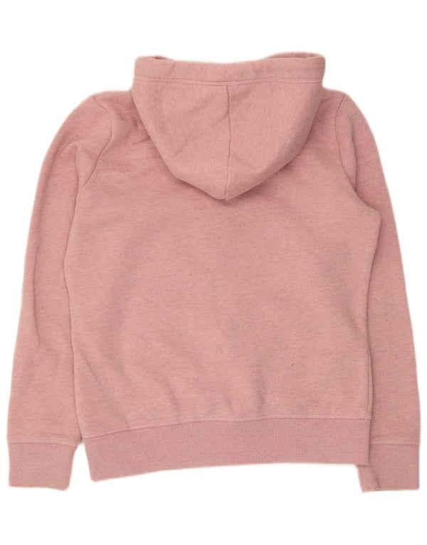 Superdry Damen-Kapuzenpullover mit Reißverschluss, UK 12, mittelrosa, Baumwolle