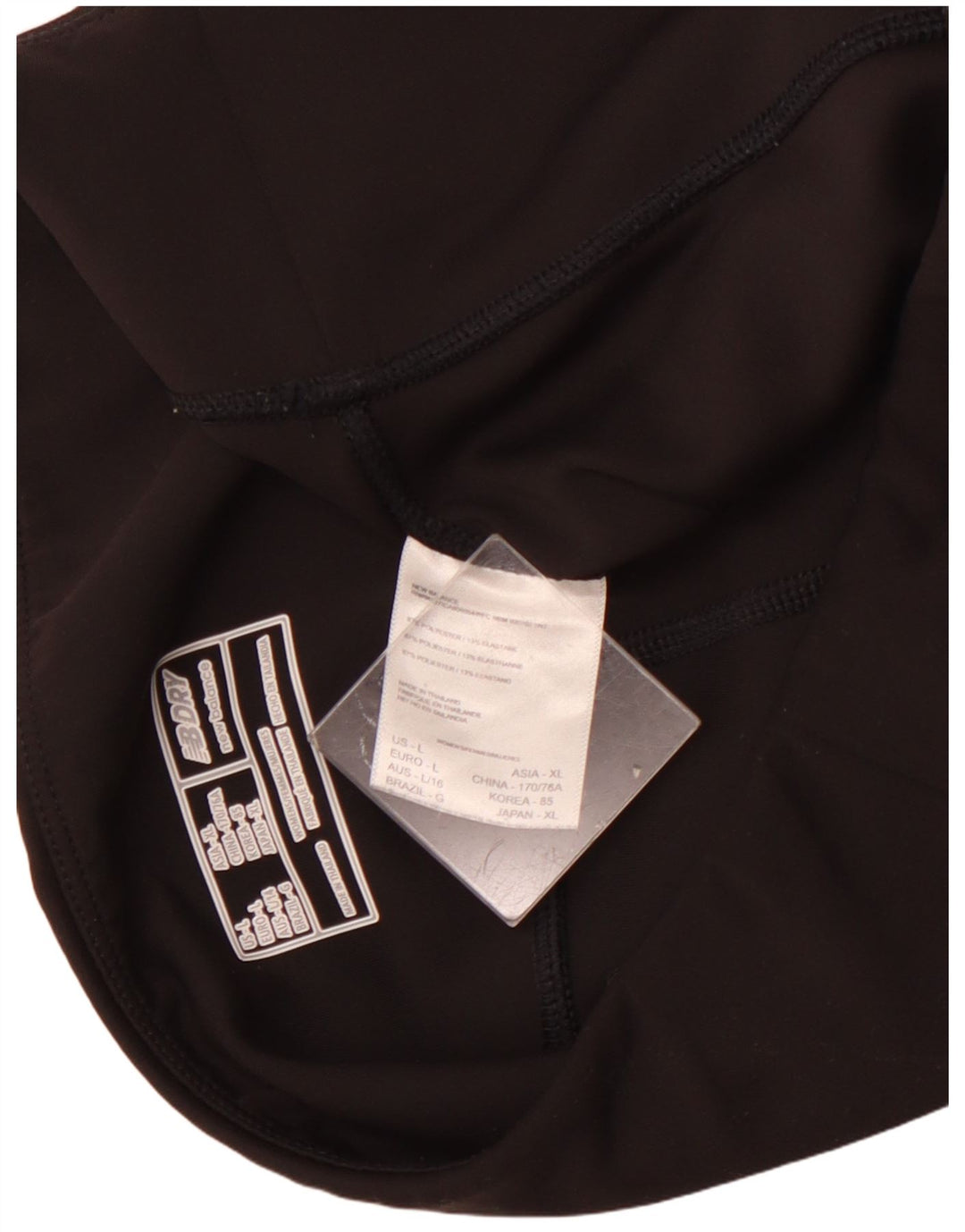 NEW BALANCE Damen Leggings UK 14 Large Schwarz Polyester