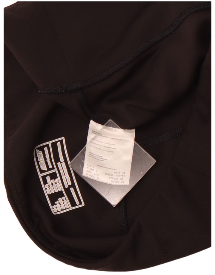 NEW BALANCE Damen Leggings UK 14 Large Schwarz Polyester