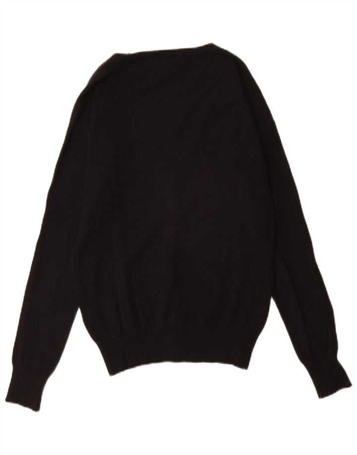 Zara Damen-Cardigan-Pullover UK 10 Small Schwarze Baumwolle