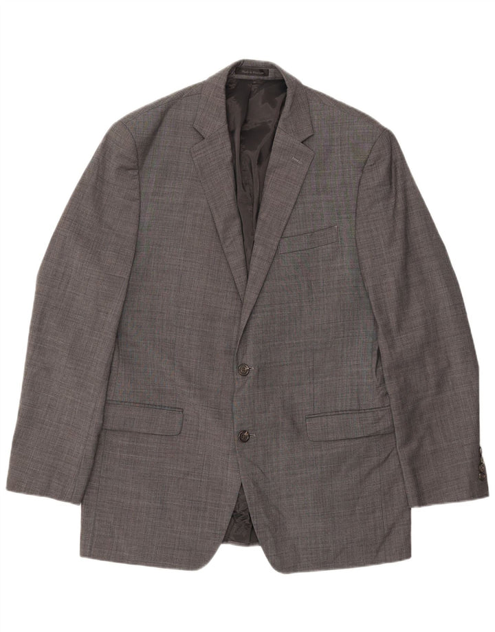 Chaps Herren-Blazer mit 2 Knöpfen, UK 42, XL, graue Wolle