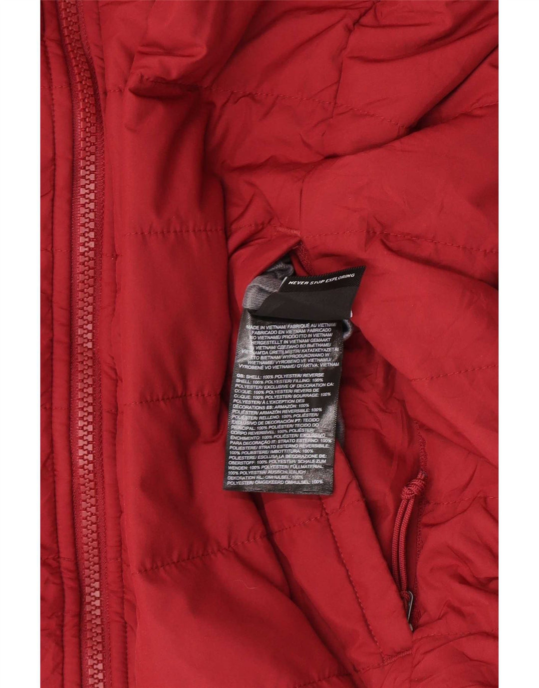 The North Face Damen Reversible Wattierte Jacke UK10 Small Burgund
