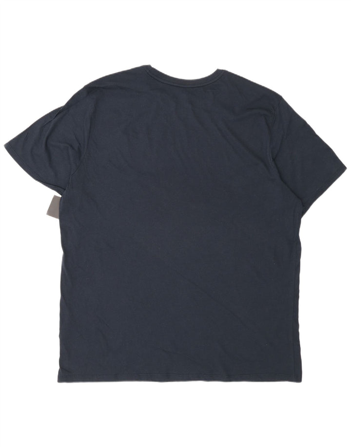 Nike Herren T-Shirt Top 2XL Marineblau Baumwolle