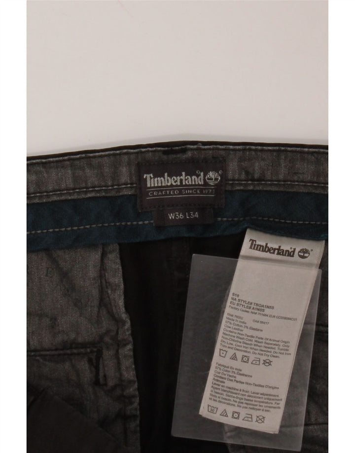 TIMBERLAND Gerade Chino-Hose für Damen, W36, L34, schwarze Baumwolle