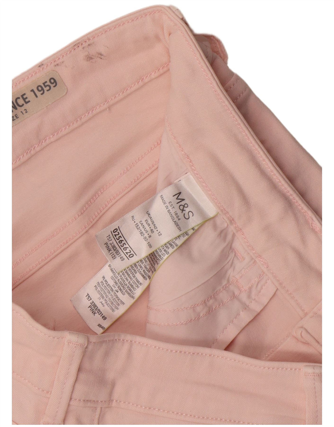 Marks & Spencer Damen Jeansshorts UK 12 Medium W30 Rosa Baumwolle