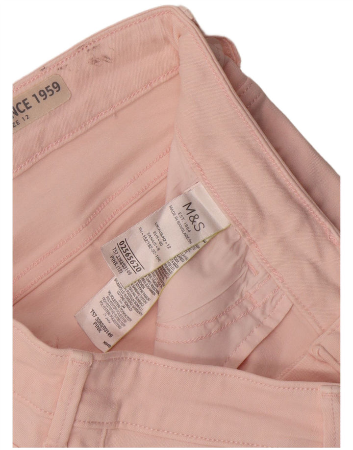 Marks & Spencer Damen Jeansshorts UK 12 Medium W30 Rosa Baumwolle