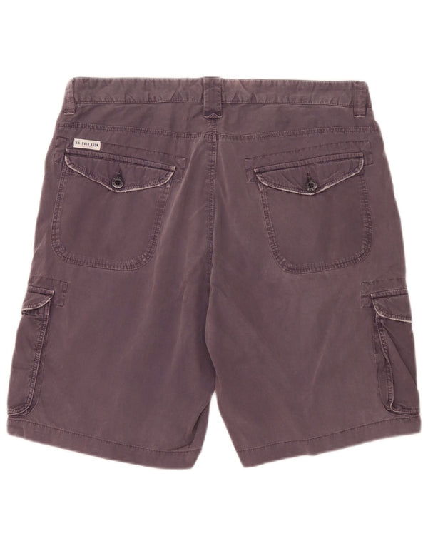 U.S. Polo Assn. Herren-Cargoshorts W36 Large aus schwarzer Baumwolle