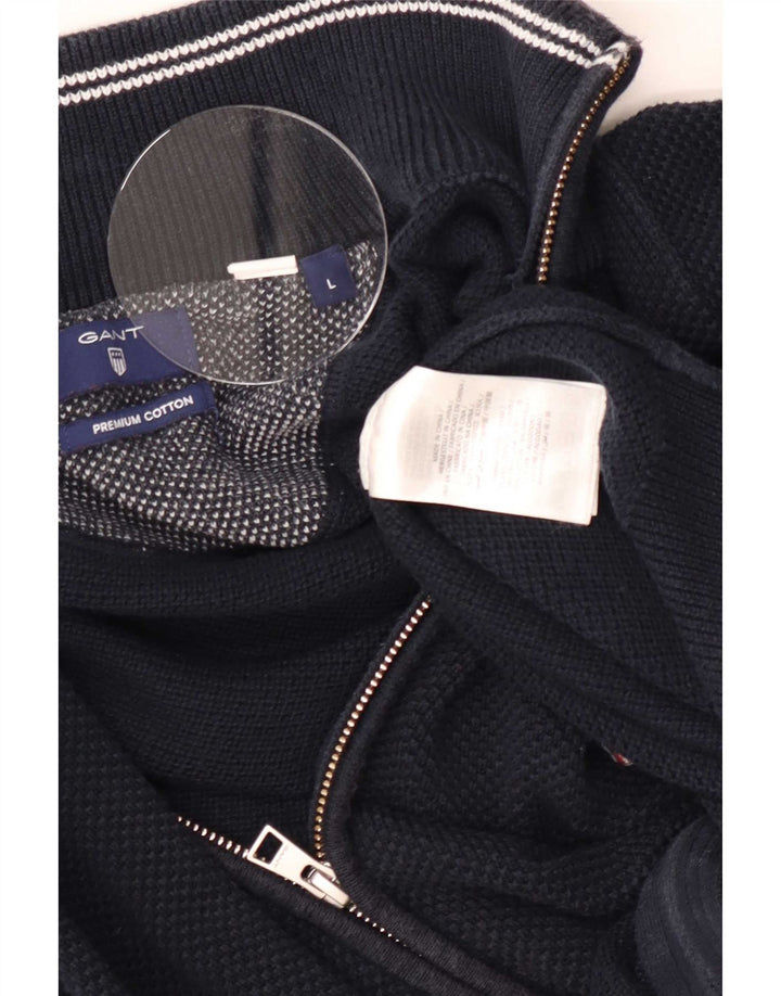 Gant Herren-Strickjacke, groß, marineblau, Baumwolle