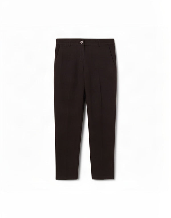 Max & Co. Damen Slim Casual Hose UK 8 Small W30 L26 Schwarze Wolle