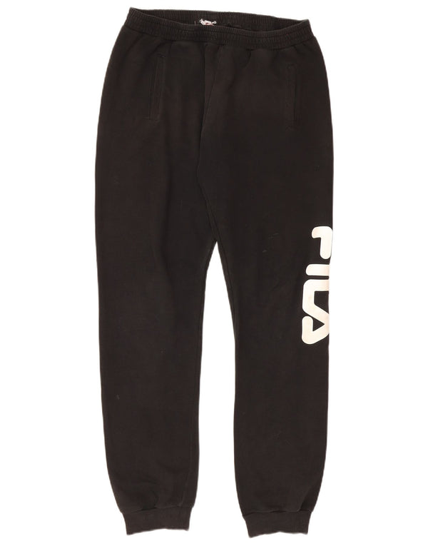 Fila Herren-Trainingshose mit Grafik, mittelgroß, Schwarz