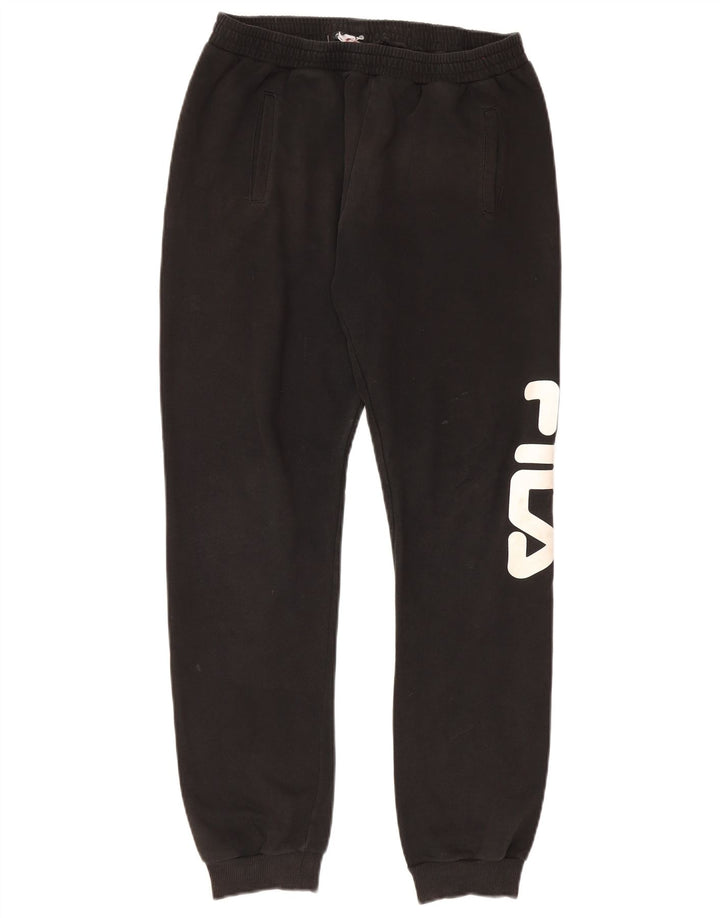 Fila Herren-Trainingshose mit Grafik, mittelgroß, Schwarz