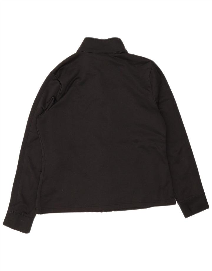 Fila Damen-Trainingsanzug-Oberteiljacke UK 12 Mittelschwarzes Polyester