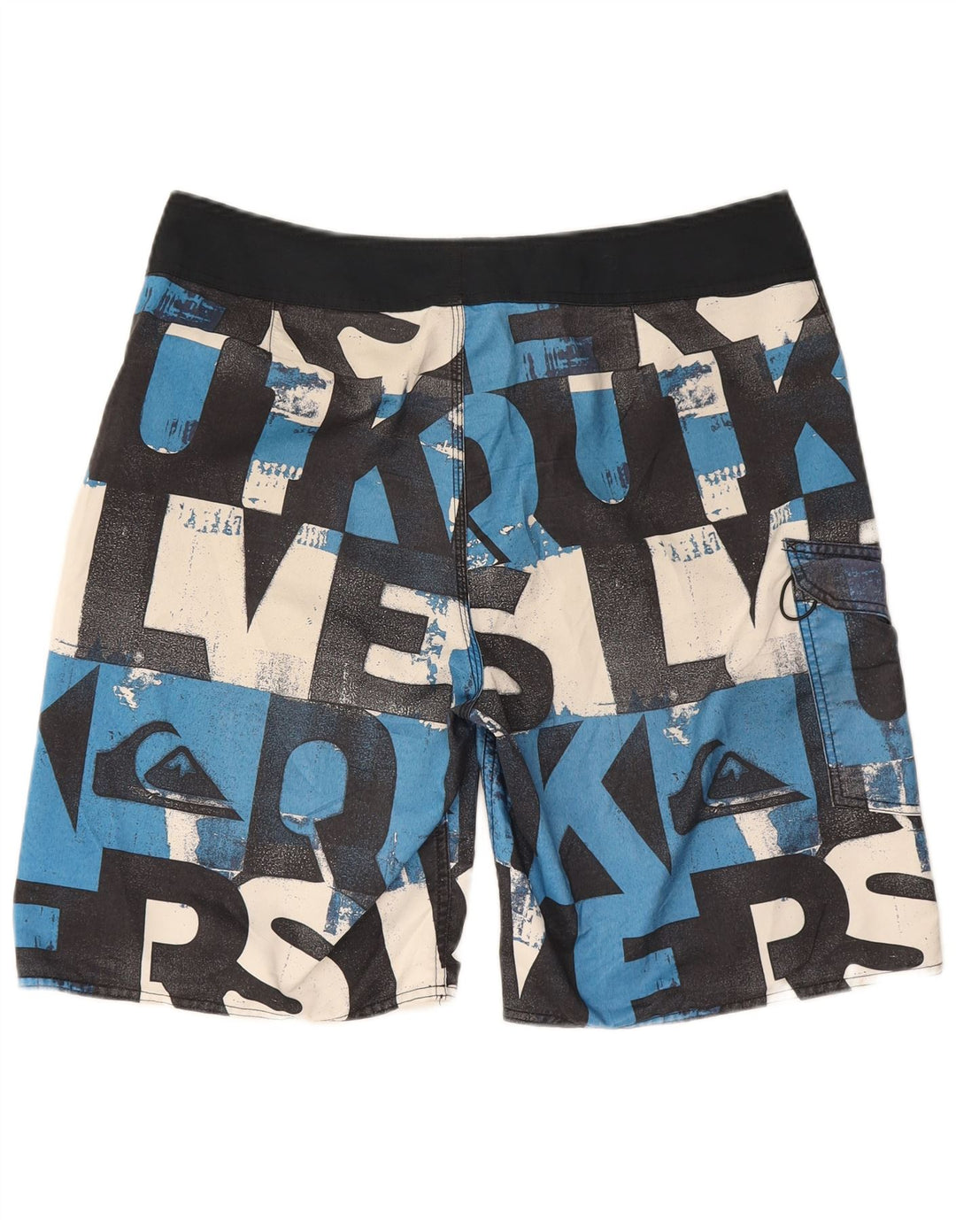 Quiksilver Herren-Badeshorts mit Grafik, Größe L, aus schwarzem Polyester